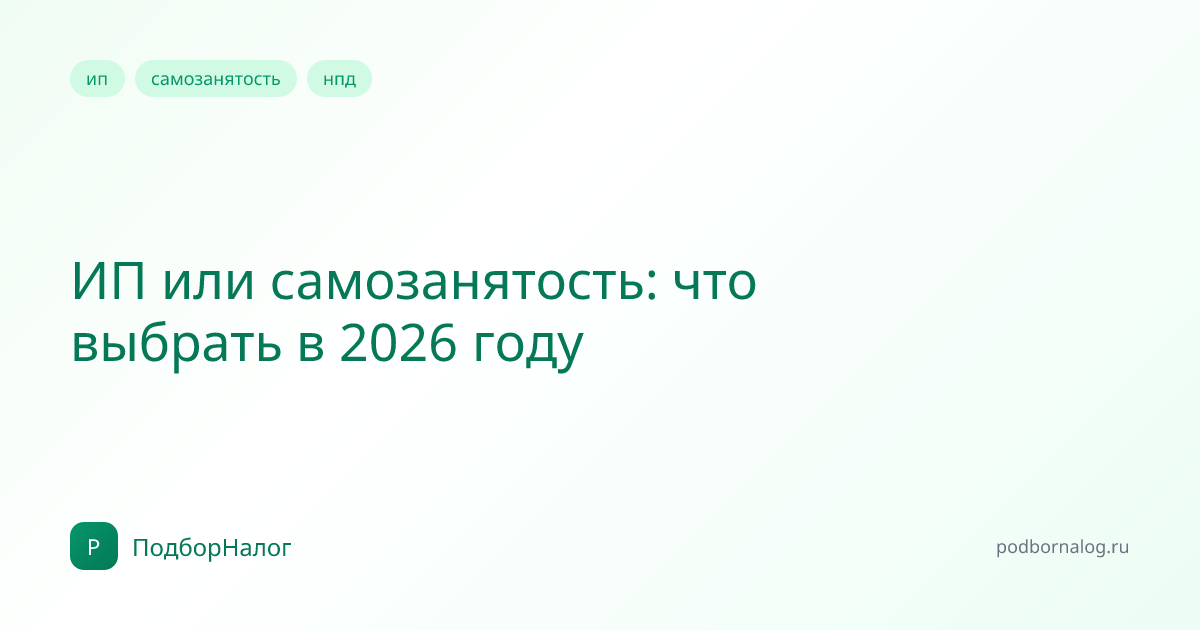 ИП или самозанятость: что выбрать в 2026 году